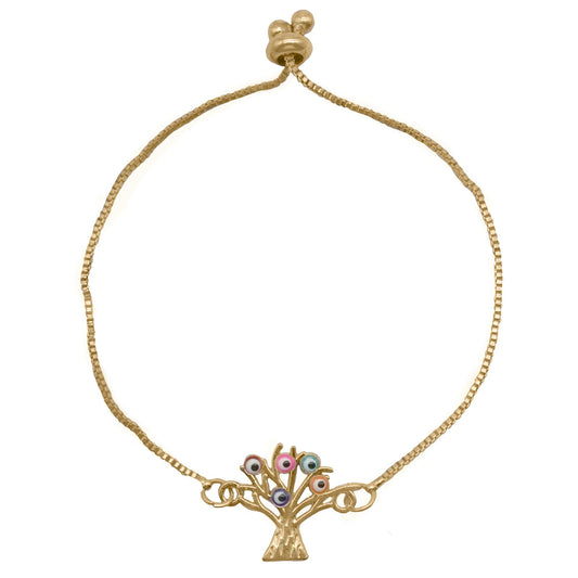 Evil Eye Tree Bracelet