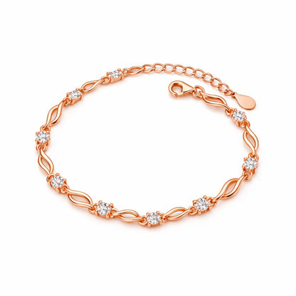 Rose Gold Twisted Link Bracelet
