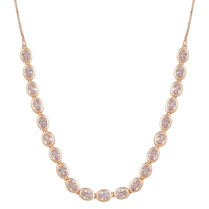 Rose Gold Plated Necklace Set for Women and Girls