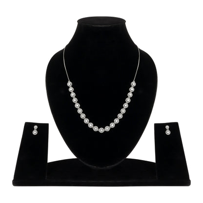 Silver Plated  | Anti Tarnish Jewellery Set for Women and Girls | Matching Earrings | Perfect for Weddings and Special Occasions