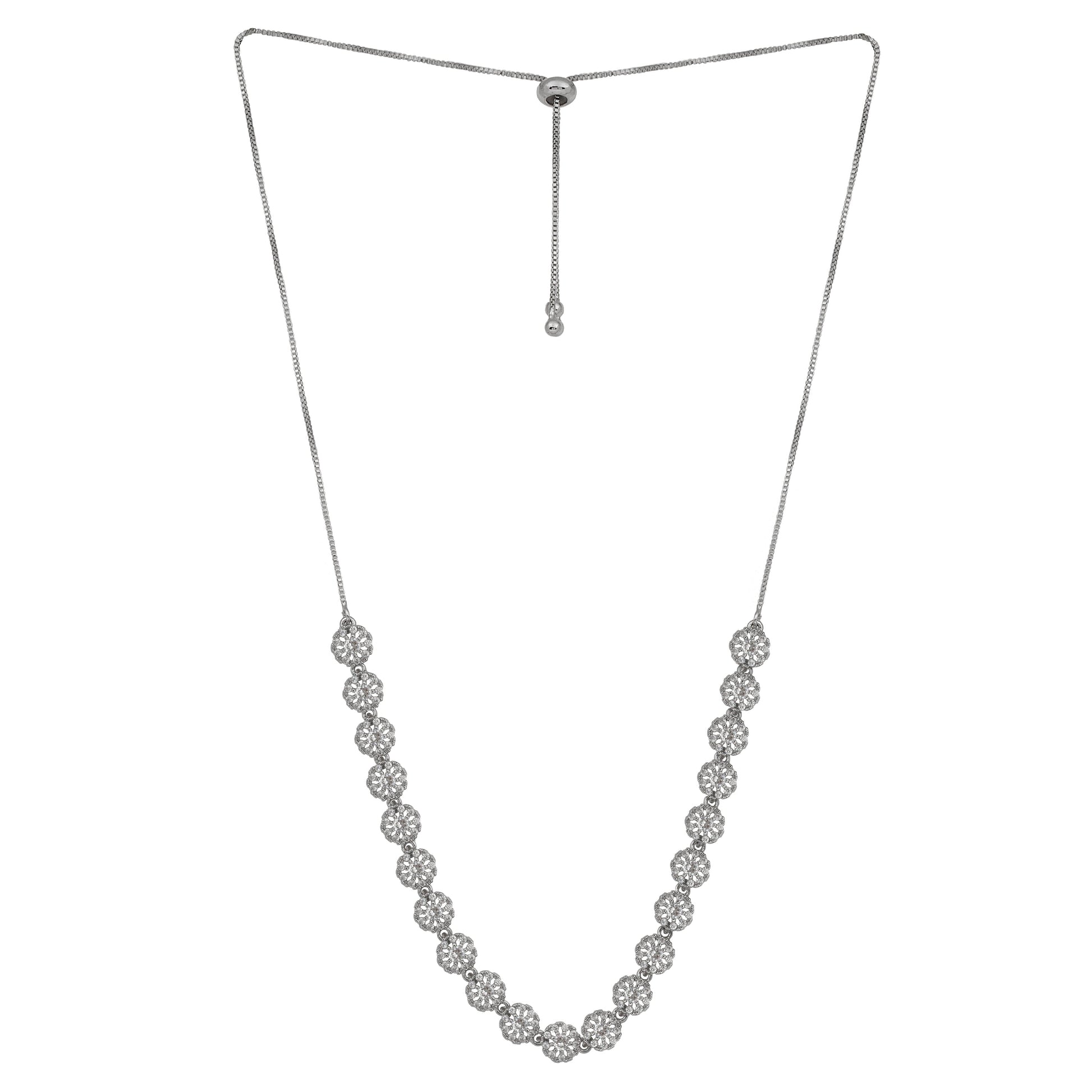 Silver Plated  | Anti Tarnish Jewellery Set for Women and Girls | Matching Earrings | Perfect for Weddings and Special Occasions