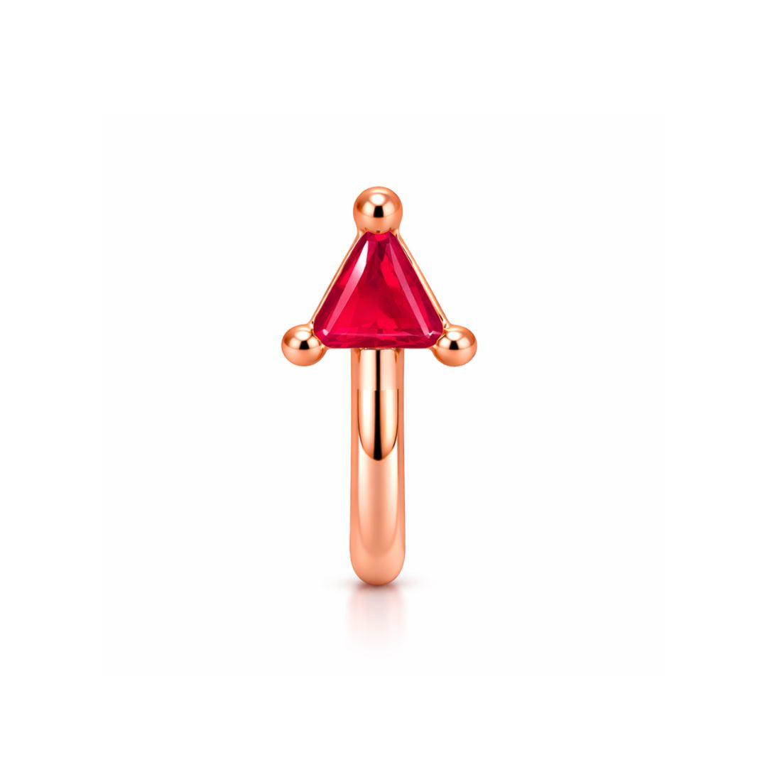 Red Abstract AD Non-Piercing Nose Pin