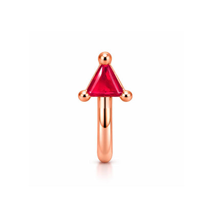 Red Abstract AD Non-Piercing Nose Pin