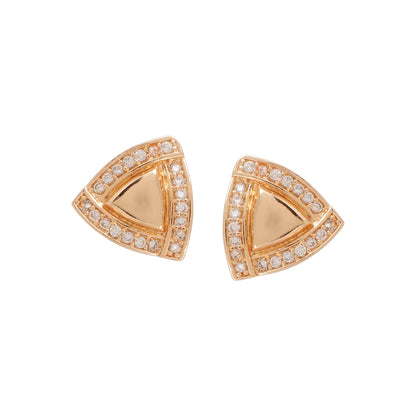 Rose Gold Plated Pendant & Stud Earrings for Women
