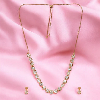 Rose Gold Plated AD Stone Jewelry Set for Women | Special Occasions, Wedding, Engagement, Dating | Anti Tarnish | Gift for Her