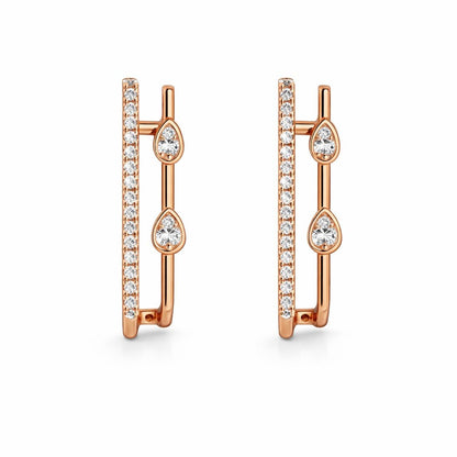 Rose Gold Hoop Earrings For Women And Girls