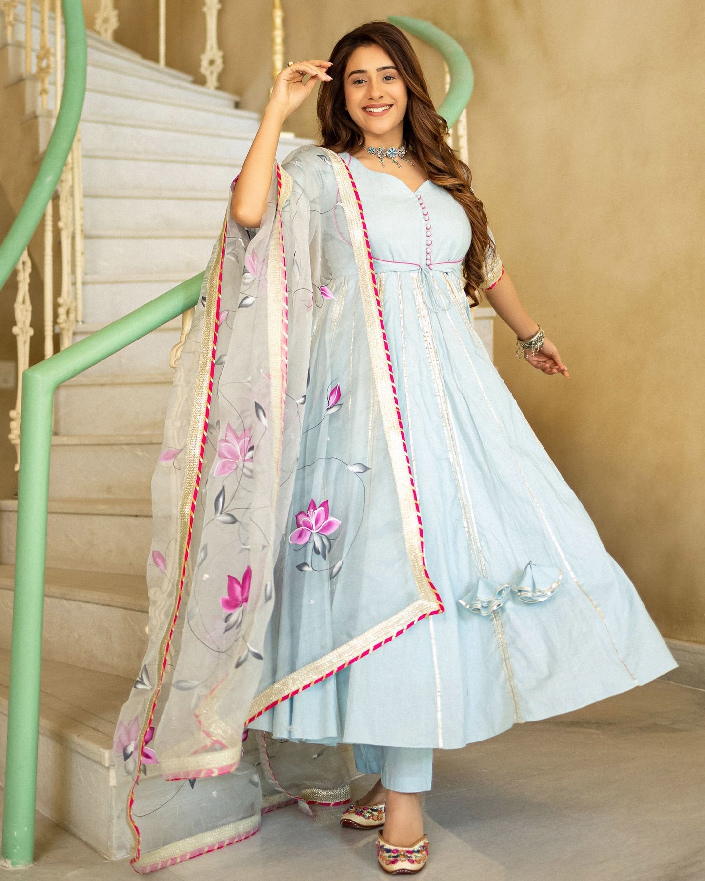 Ragini Handpainted Suit Set