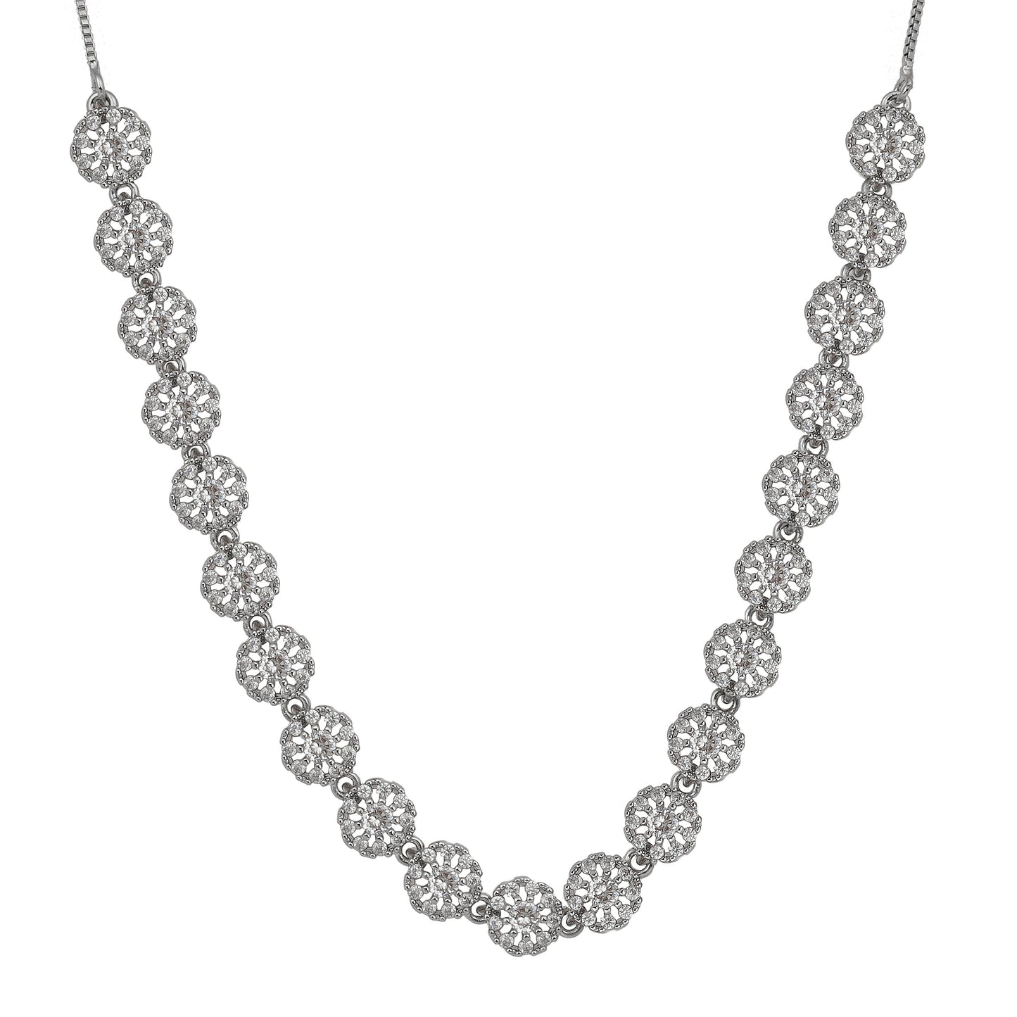 Silver Plated  | Anti Tarnish Jewellery Set for Women and Girls | Matching Earrings | Perfect for Weddings and Special Occasions