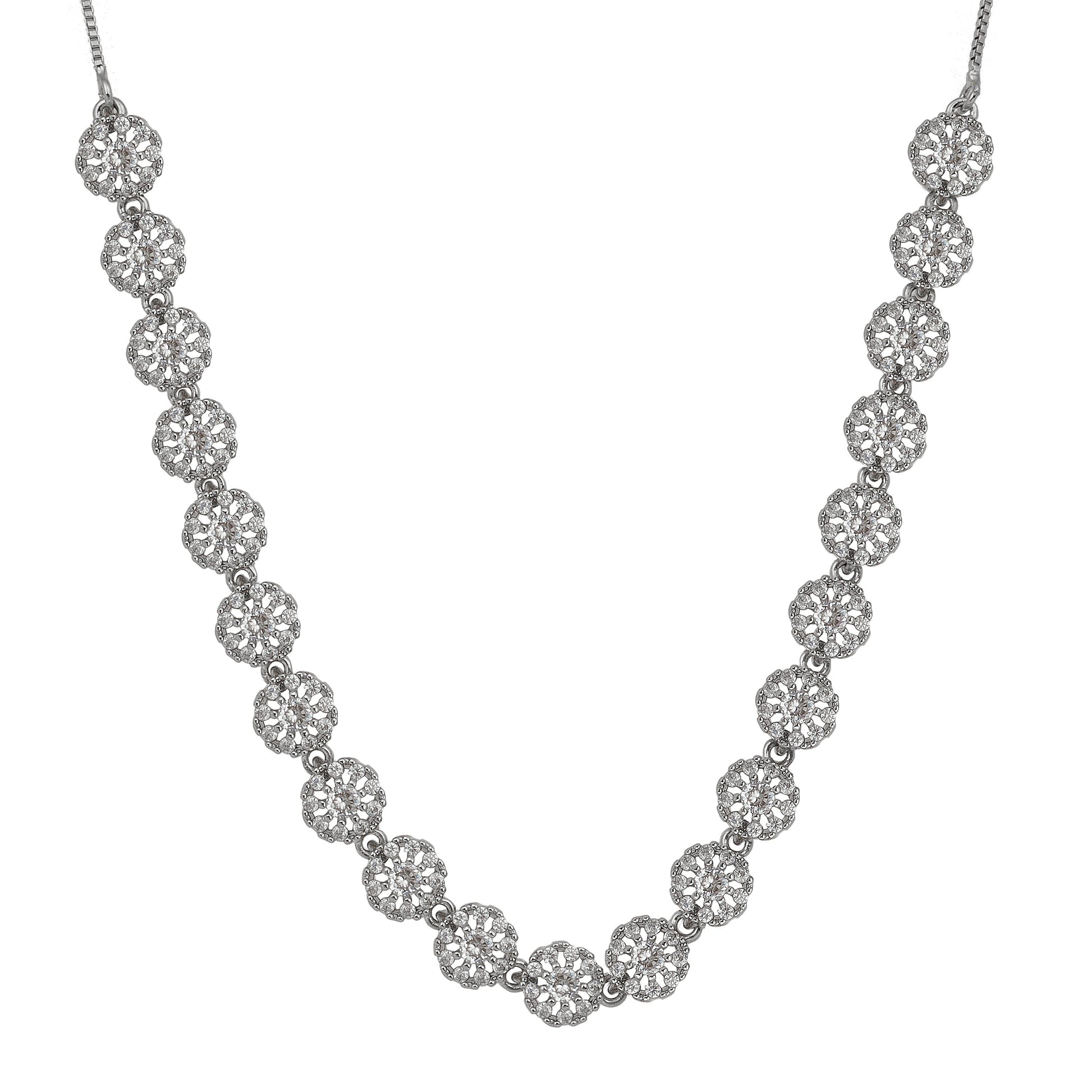 Silver Plated  | Anti Tarnish Jewellery Set for Women and Girls | Matching Earrings | Perfect for Weddings and Special Occasions