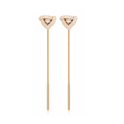 Rose Gold Plated Sui Dhaga Threader Earrings