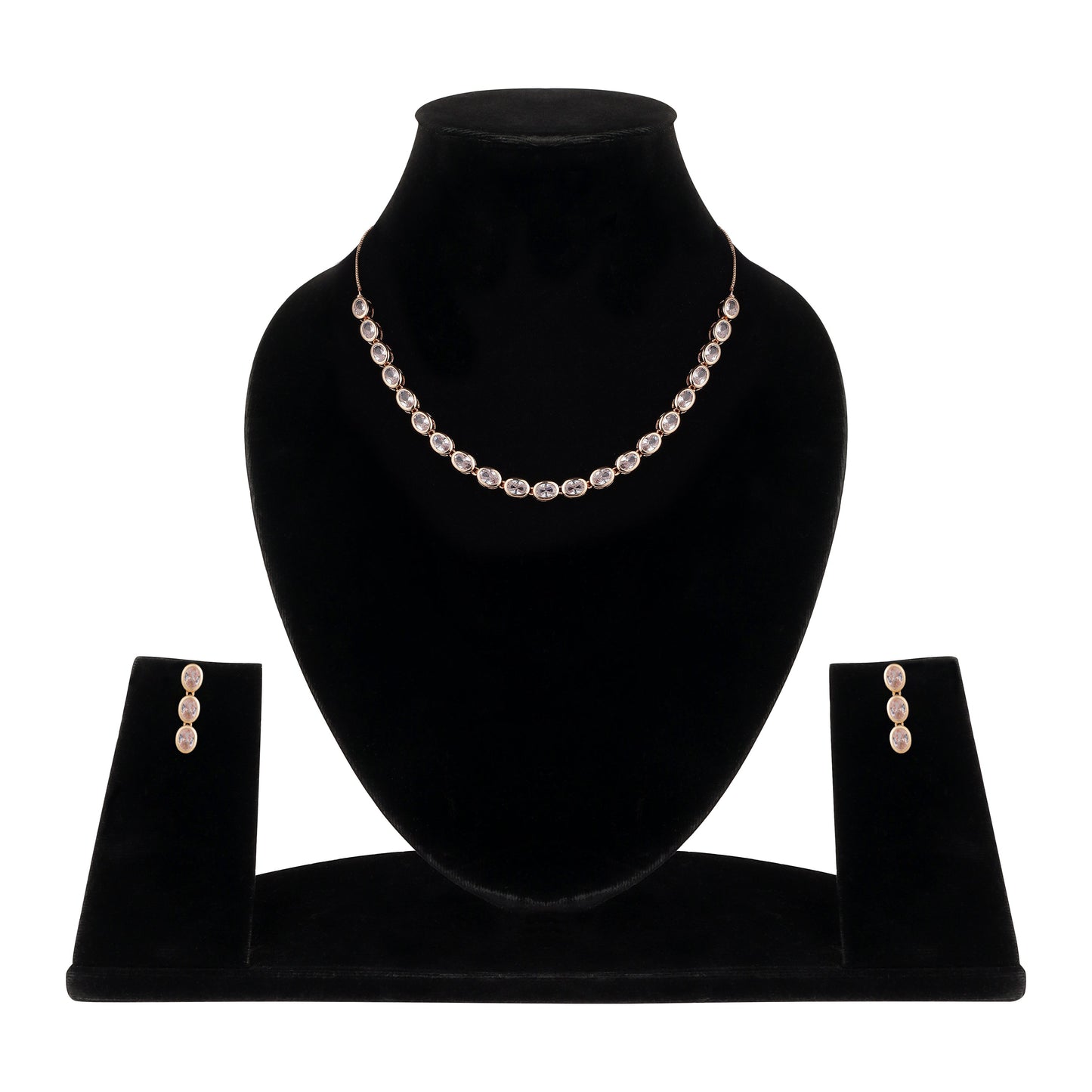 Rose Gold Plated Necklace Set for Women and Girls
