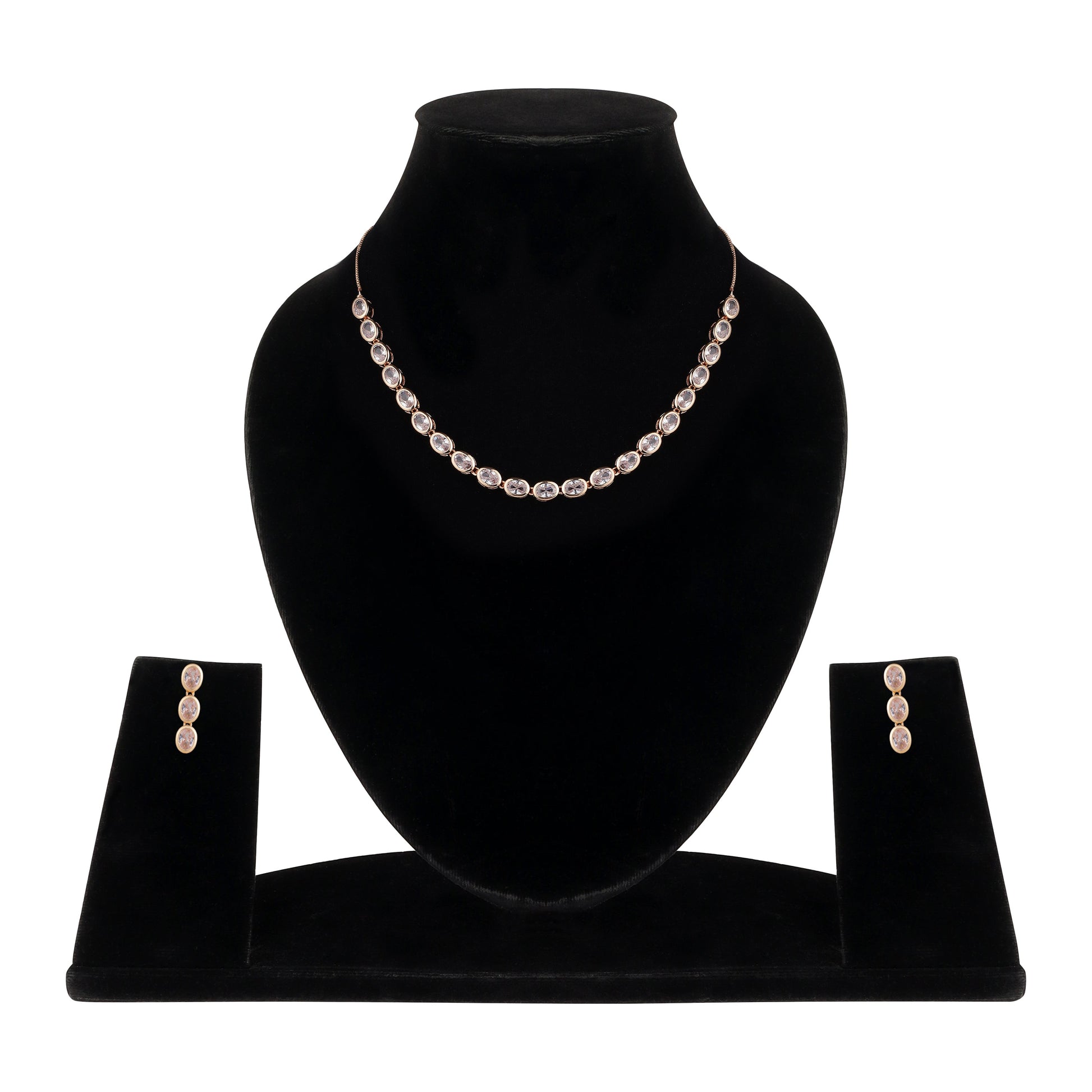 Rose Gold Plated Necklace Set for Women and Girls