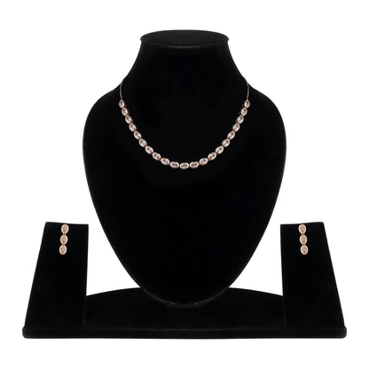 Rose Gold Plated Necklace Set for Women and Girls