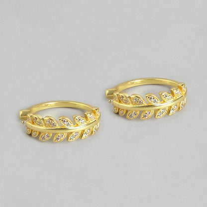 Glamorous Leaf 925 Sterling Silver Gold Plated Toe Ring