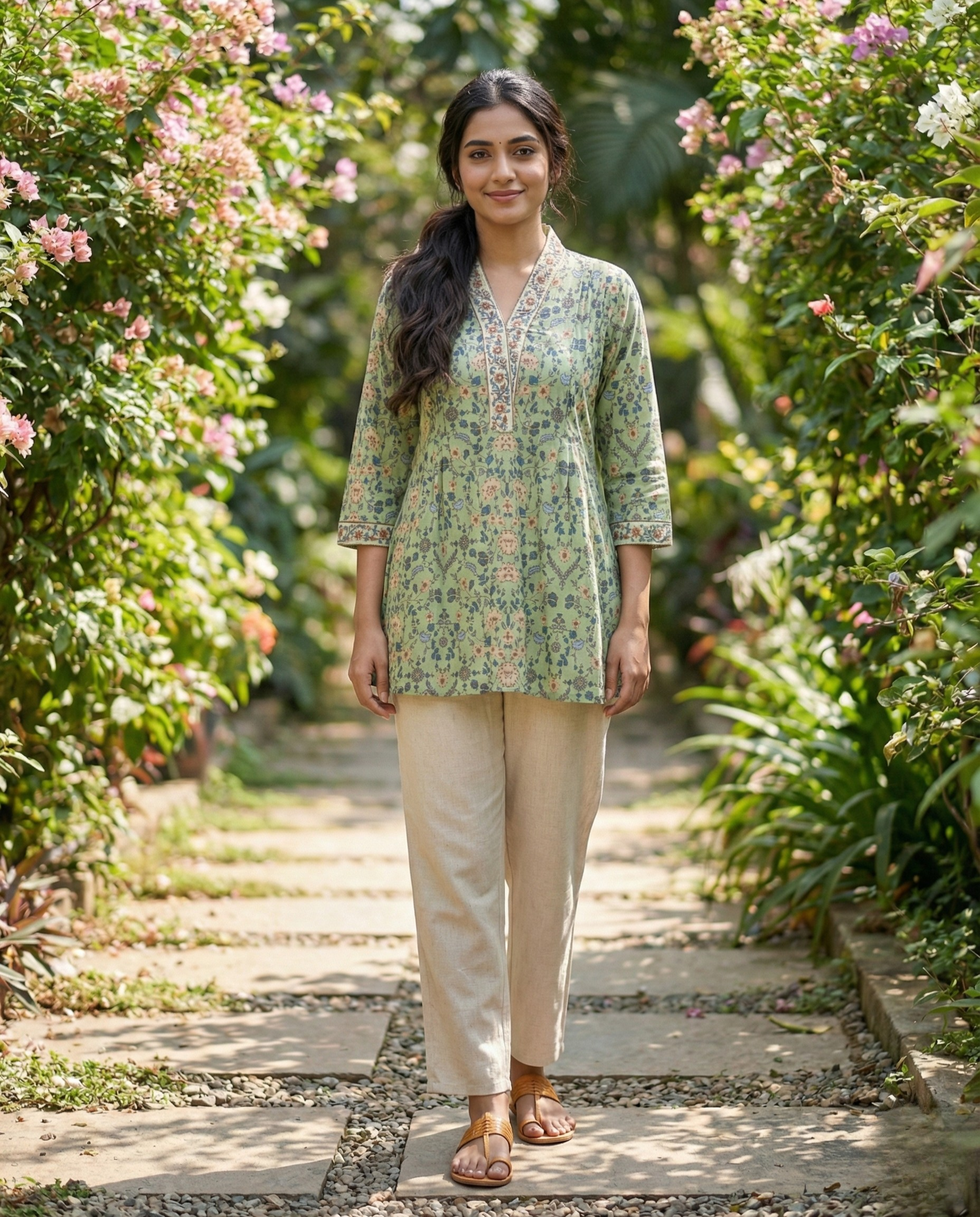 Pastel Floral Cotton Top