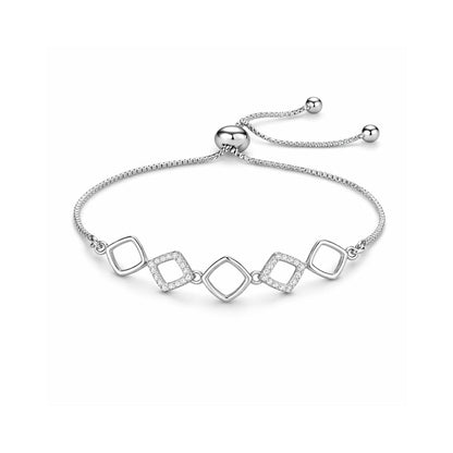 Silver Plated Adjustable Bracelet for Women