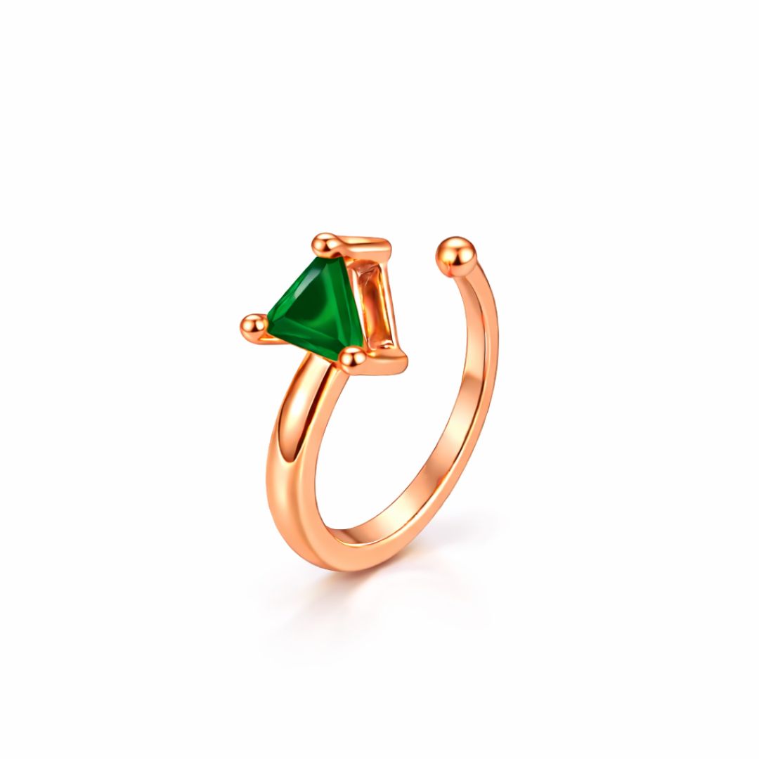 Green Abstract AD Non-Piercing Nose Pin