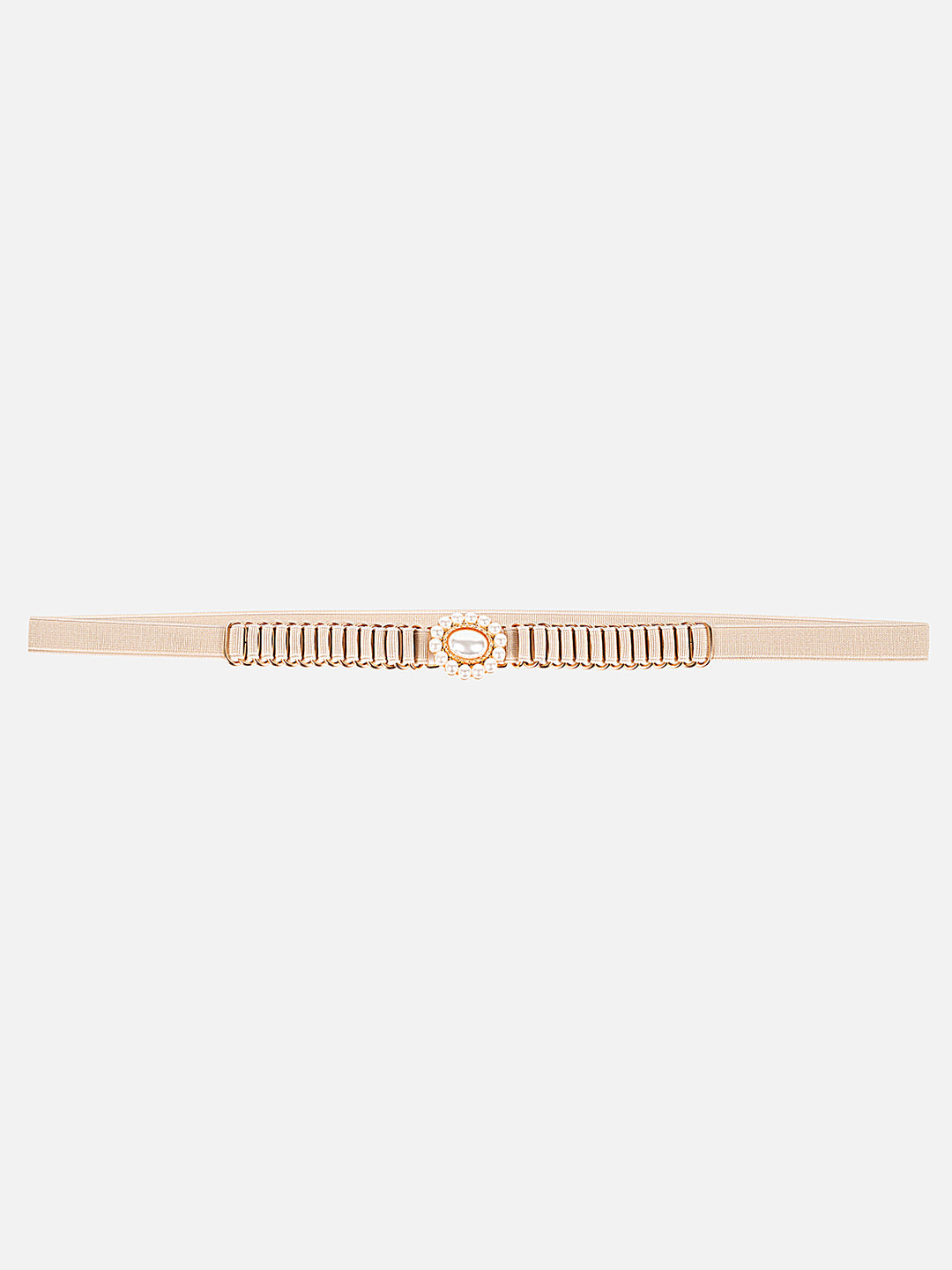 Pearl Buckle Thin Elasticated Belt