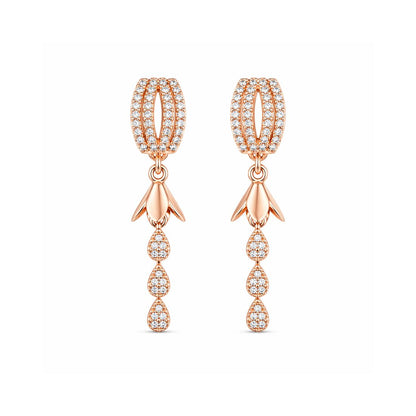 Rose Gold Jhumki Drop Earrings for Women