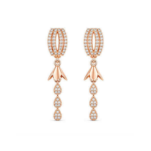Rose Gold Jhumki Drop Earrings for Women