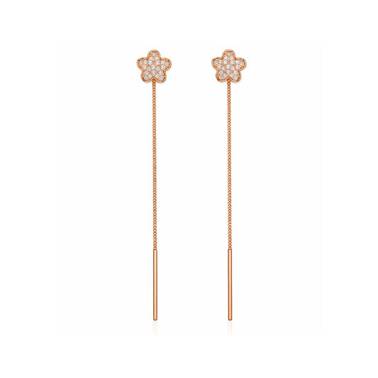 Rose Gold Plated Sui Dhaga Threader Earrings
