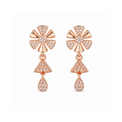 Rose Gold Drop Earrings for Women