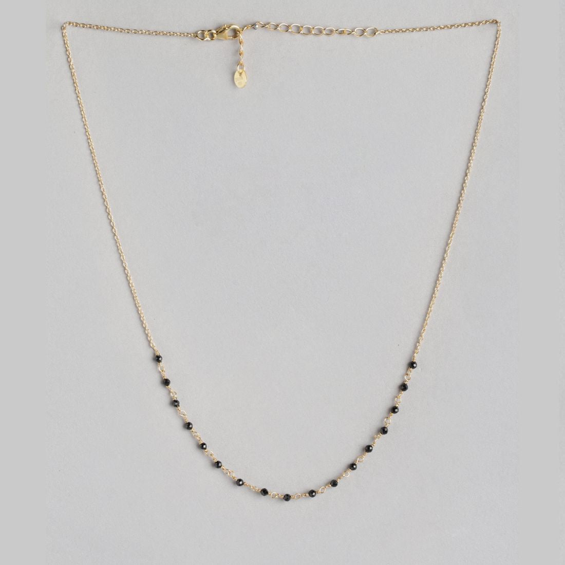 Golden Rhapsody 925 Sterling Silver Gold-Plated Beaded Mangalsutra
