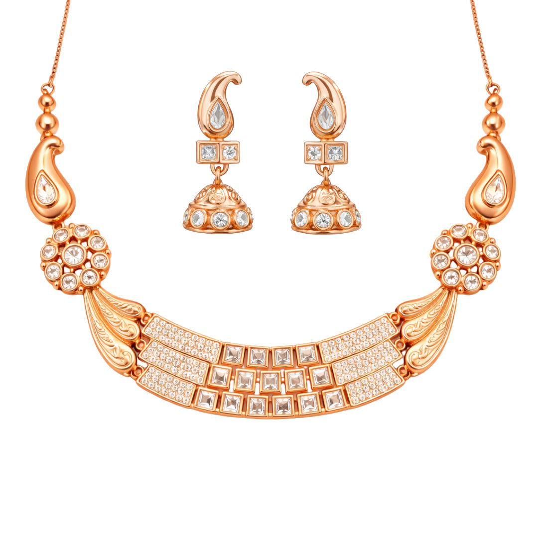 Rose Gold Traditional Jewellery Set