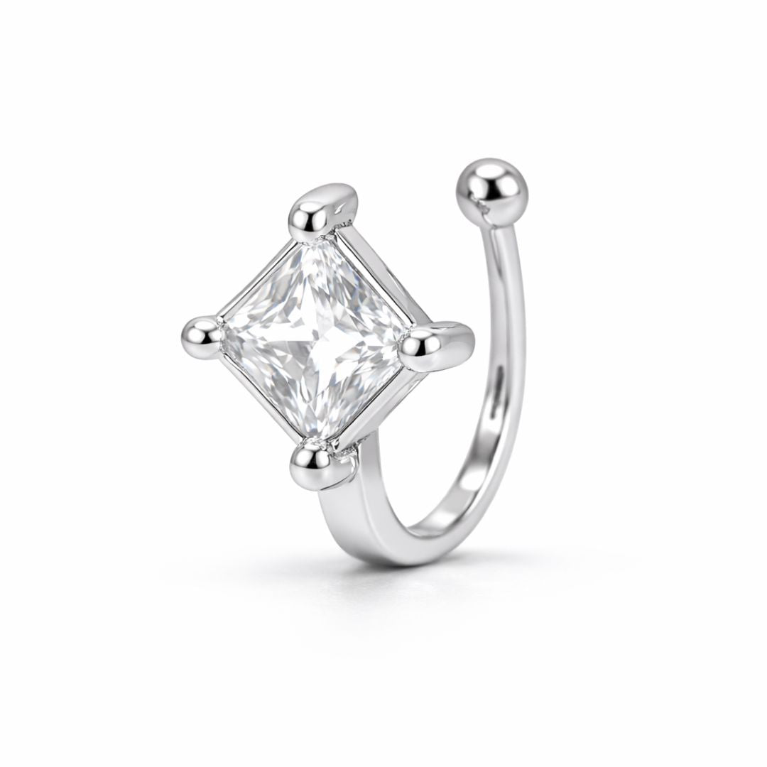 Silver Shine Non Piercing Nose Pin