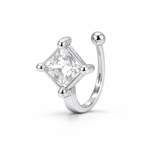 Silver Shine Non Piercing Nose Pin