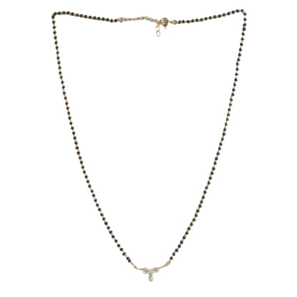 Eternal Infinity Gold-Plated CZ 925 Sterling Silver Mangalsutra