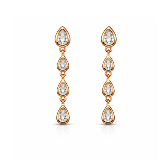Rose Gold Teardrop Earrings for Women