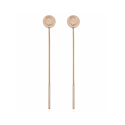 Rose Gold Plated Sui Dhaga Threader Earrings