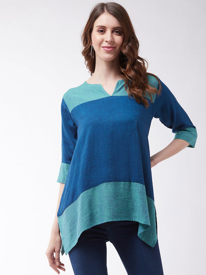 Peacock Blue Top