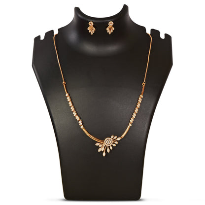 Premium Quality Rose Gold Plated Jewellery Set with AD stone | Anti Tarnish | Anti Allergy
