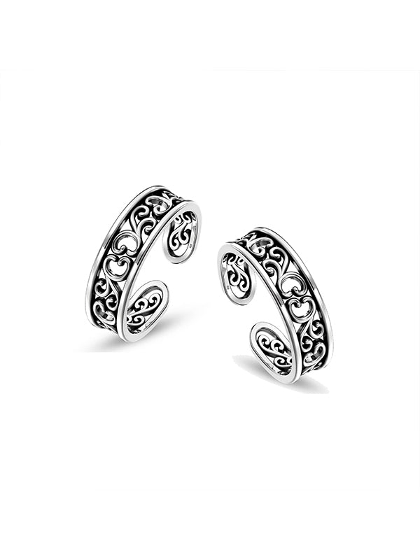Antique Classic Floral Adjustable Toe Ring