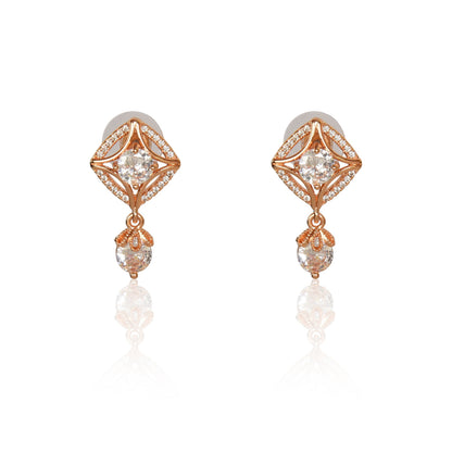 18k Rose Gold PlatedDrop Earrings Women & Girls