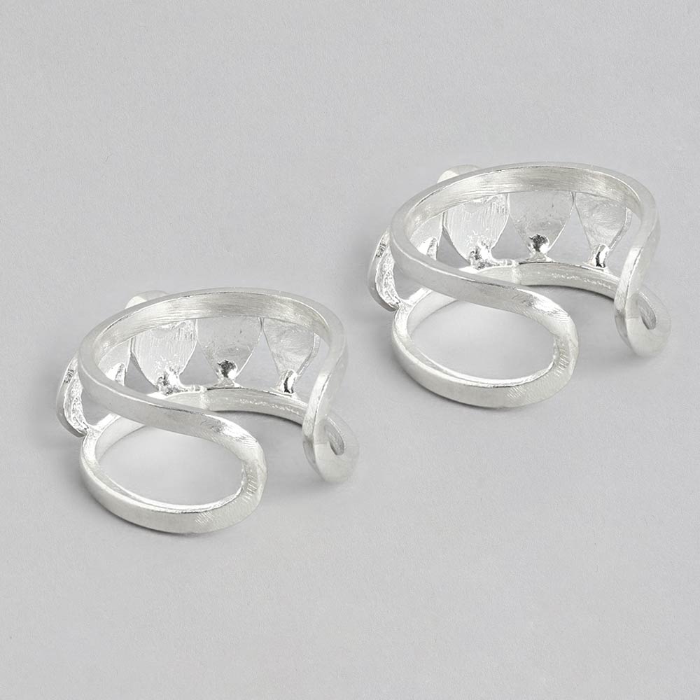 92.5 Sterling Silver pink Toe ring