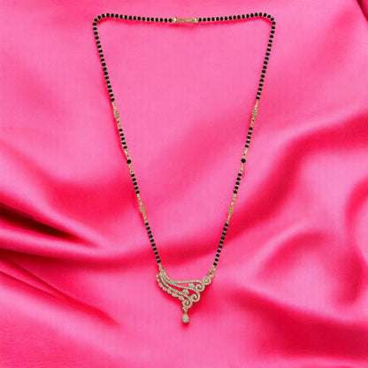 Rose Gold Plated Designer Mangalsutra Pendant for Girls and Women