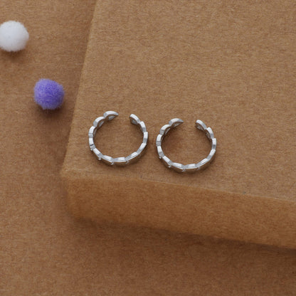 Textured Hoop 925 Silver Toering