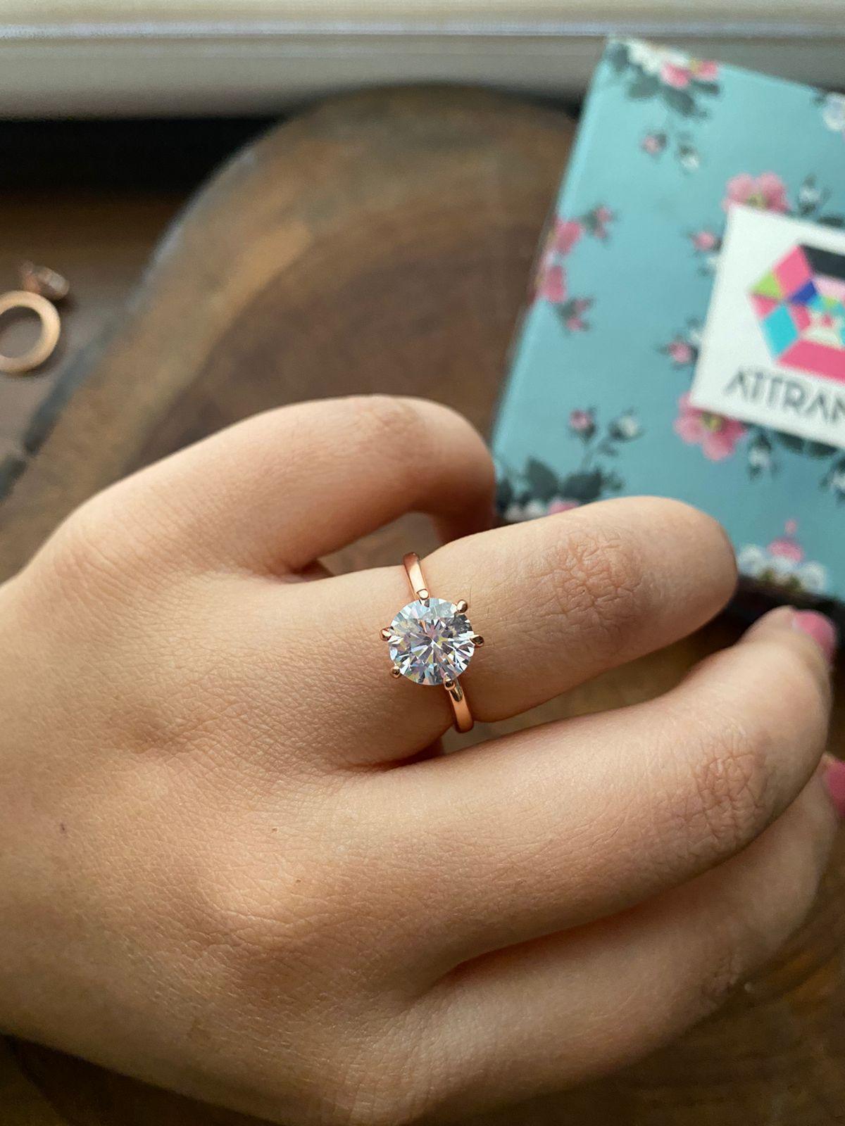 2 Carat Classic Round Solitaire Daily Wear Ring - Attrangi