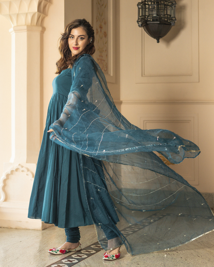 Faruzi Gotapatti Cotton Suit Set