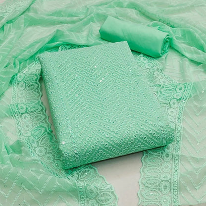 Georgette Chikankari Work Womens Dress Material (Unstitched) - Premium  from Ethenika.com - Just INR 1490! Shop now at Ethenika.com 