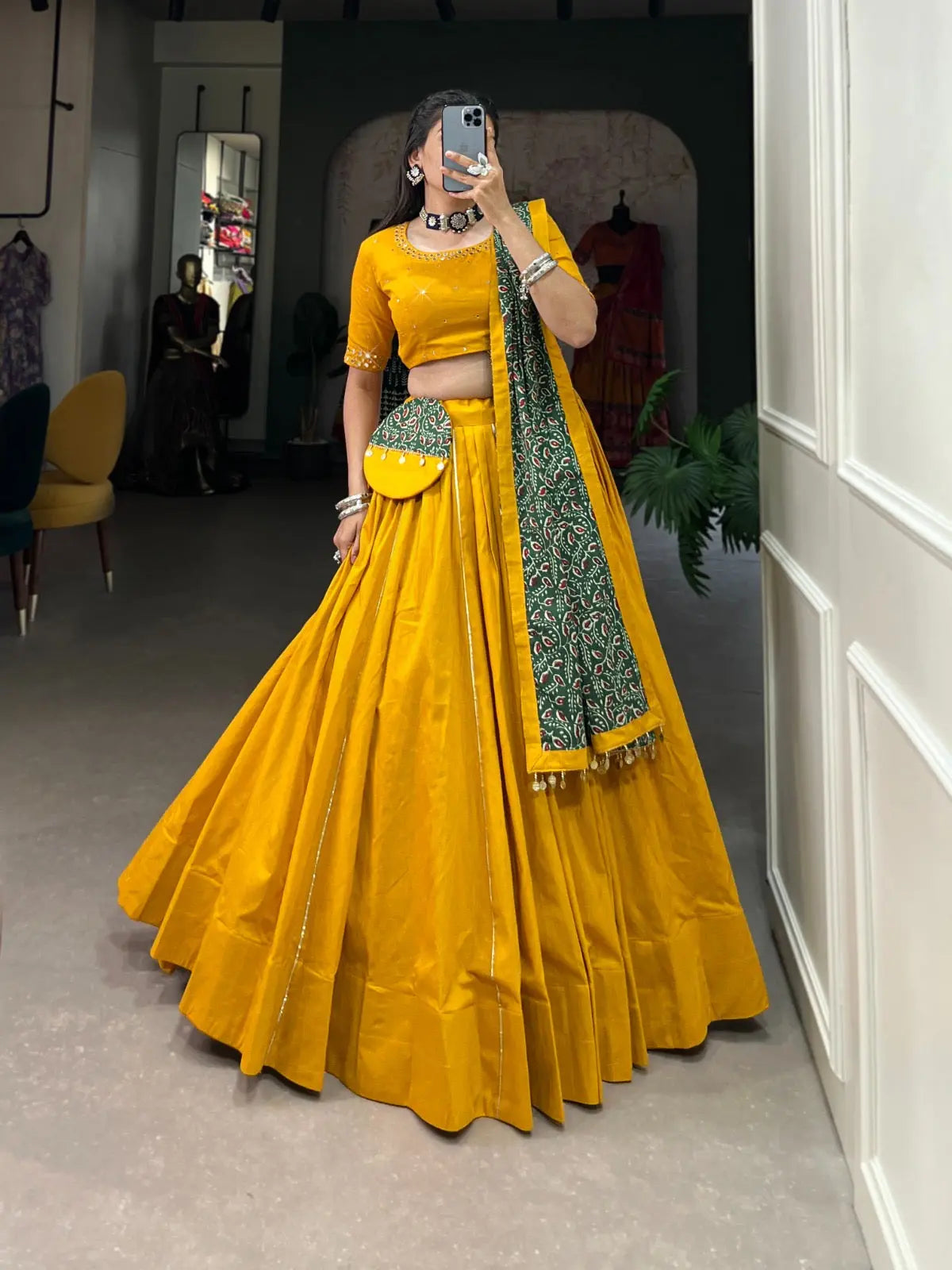 Pure Cotton Gamthi Kodi Work Navratri Special Chaniya Choli - Premium  from Ethenika.com - Just INR 4590! Shop now at Ethenika.com 