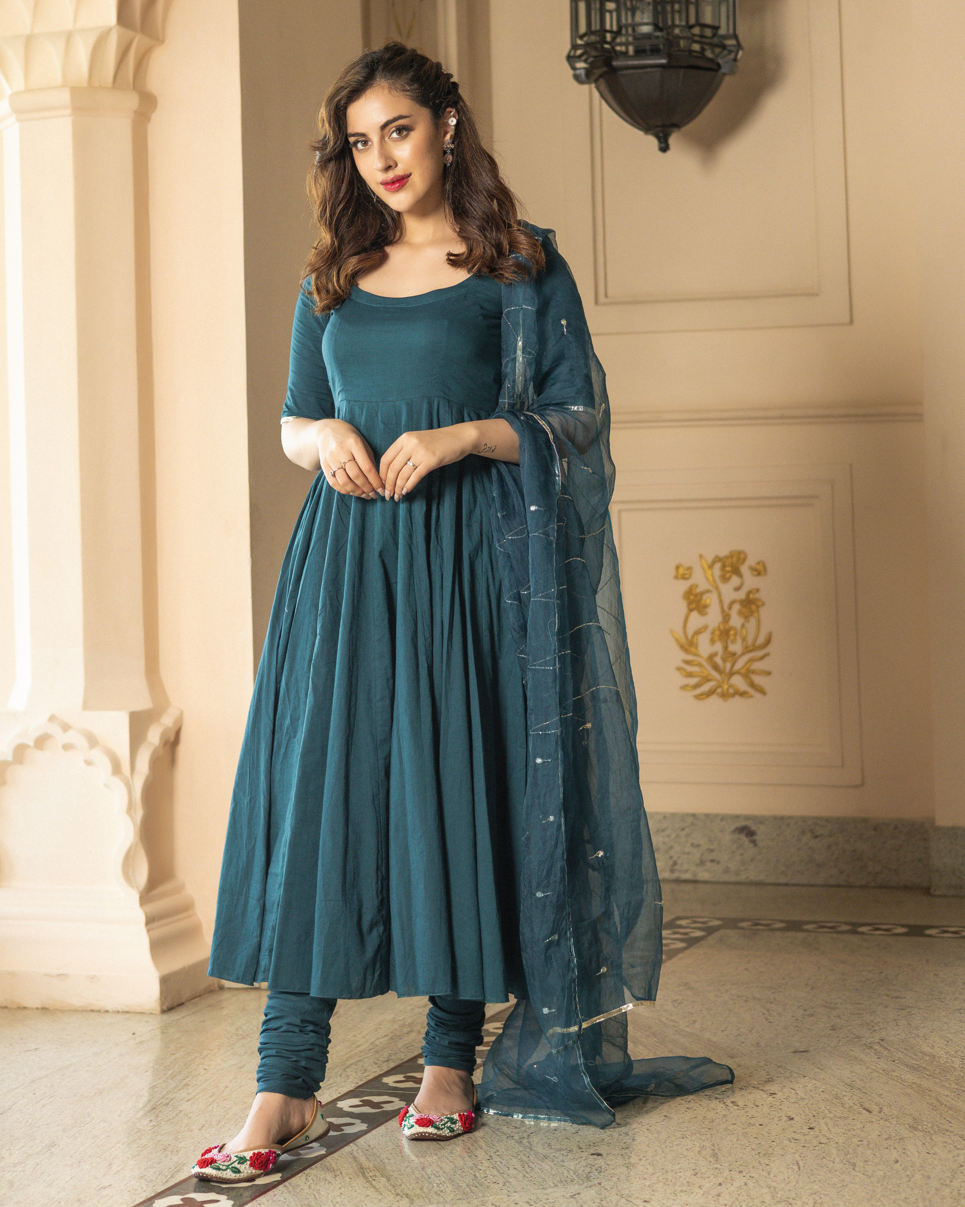 Faruzi Gotapatti Cotton Suit Set
