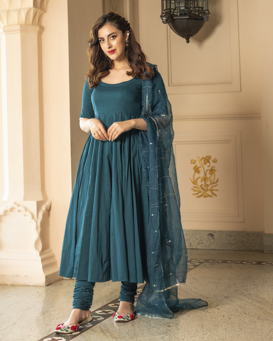 Faruzi Gotapatti Cotton Suit Set