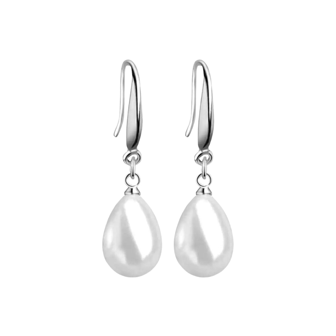 Minimal Pearl Drop Earrings