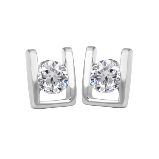 Sleek Shine Square Studs