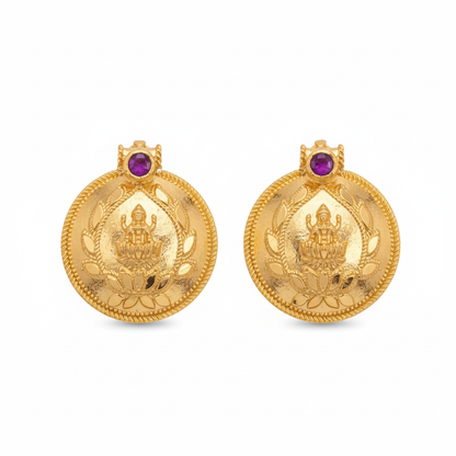24K Gold Plated Lakshmi Deity Thali Bottu Mangalsutra Pendant