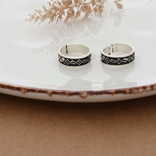 Oxidised Silver Classic Toe Ring